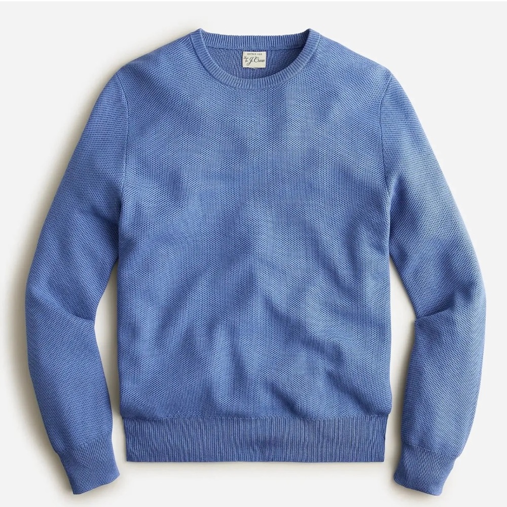 J. Crew Cotton Silk Pique Sweater Mens Small New with tags